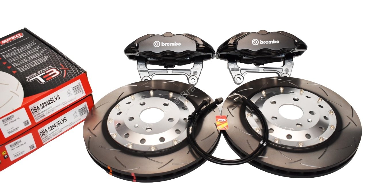 Front Seat Leon Cupra Performance Pack Audi TTRS 8J Brembo 4pot Brake Kit Black New