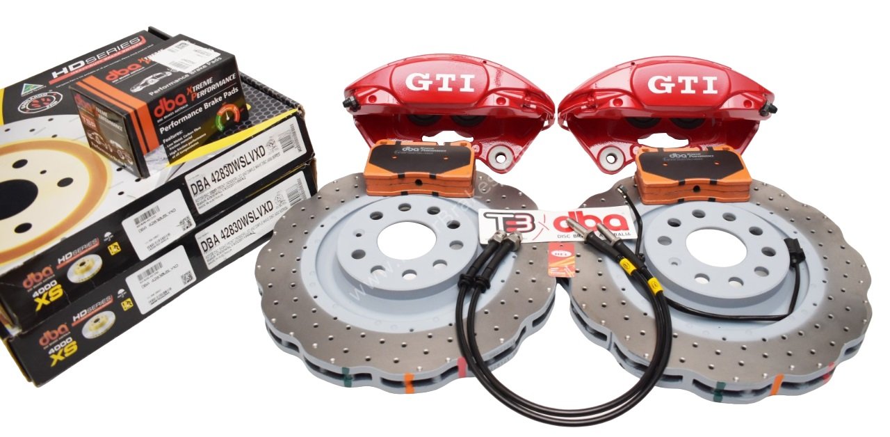 MQB Brake Kit Porsche Macan Brembo 4pot DBA 345x30mm Drilled Wave Brake Discs NEW with color logo options