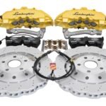 Audi RS Full Big brake upgrade Brembo 8Pot Calipers 365mm Wave Brake discs Brand NEW Yellow Lamborghini