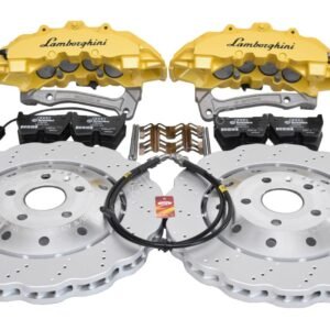 Audi RS Full Big brake upgrade Brembo 8Pot Calipers 365mm Wave Brake discs Brand NEW Yellow Lamborghini
