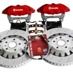 Audi TTRS 4Pot Brembo Calipers Complete Brake KIT Red New