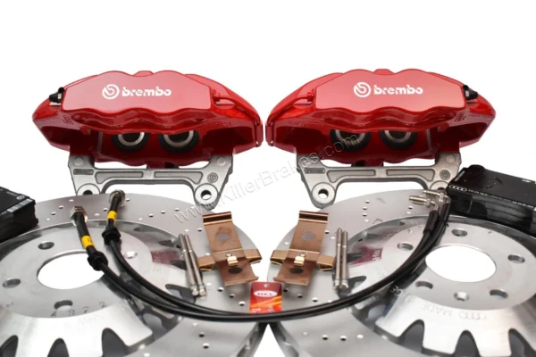 Front Seat Leon Cupra Performance Pack Audi TTRS 8J Brembo 4pot Brake Kit Red New