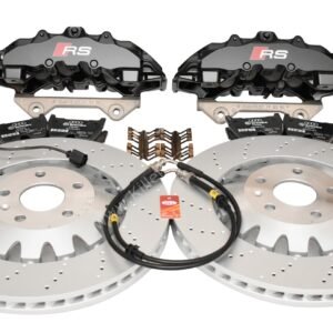 Audi RS Full Big brake upgrade Brembo 8Pot Calipers 370x32mm Brake discs Brand NEW Black