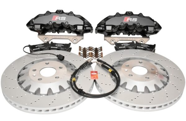 Audi RS Full Big brake upgrade Brembo 8Pot Calipers 370x32mm Brake discs Brand NEW Black