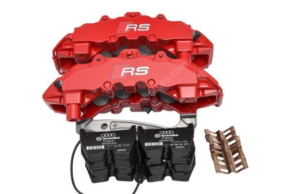 Front Audi TTRS 8S RS3 8v Brake Calipers 8V0615107C 8V0615108C Brembo 8Pot NEW Red