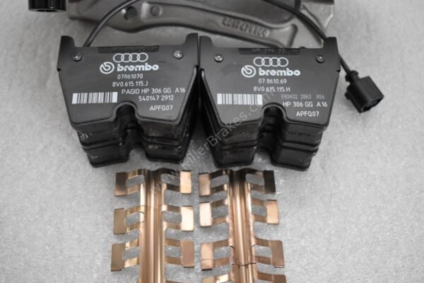 Audi TTRS 8s RS3 8v Brembo 8Pot Calipers 8V0615107D 8V0615108D 20.7675.02 brackets pads pins NEW