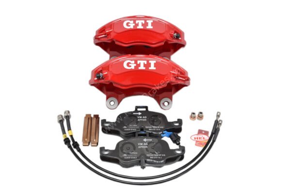 Vw Golf 7 4Pot Calipers brake upgrade Audi TTS 2018 NEW Red Gti Logo Golf 5 6 Gti