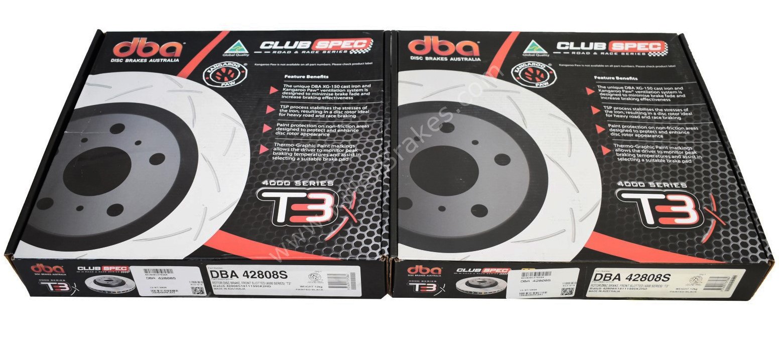 Front DBA 42808S Brake Discs 345x30mm 4000 series T3 Slotted New