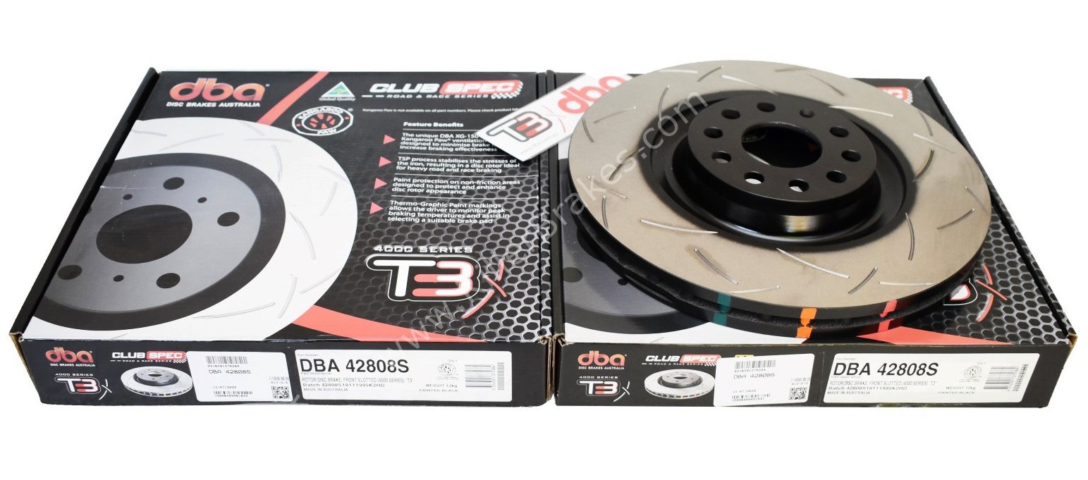 Front DBA42808S Brake Discs 345x30mm 4000 series T3 Slotted New