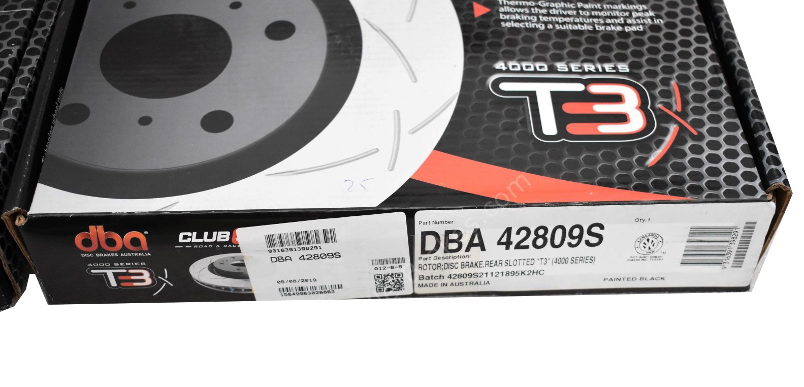 Rear DBA42809S Brake Discs 310x22mm 4000 series T3 Slotted New