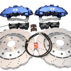 Audi RS Full Big brake upgrade Brembo 8Pot Calipers 365mm Wave Brake discs Brand NEW Lapiz Blue