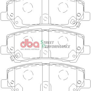 Ford Mustang GT 5.0 Rear Street Performance Brake Pads DB9022SP (Hawk: HB774X.650)