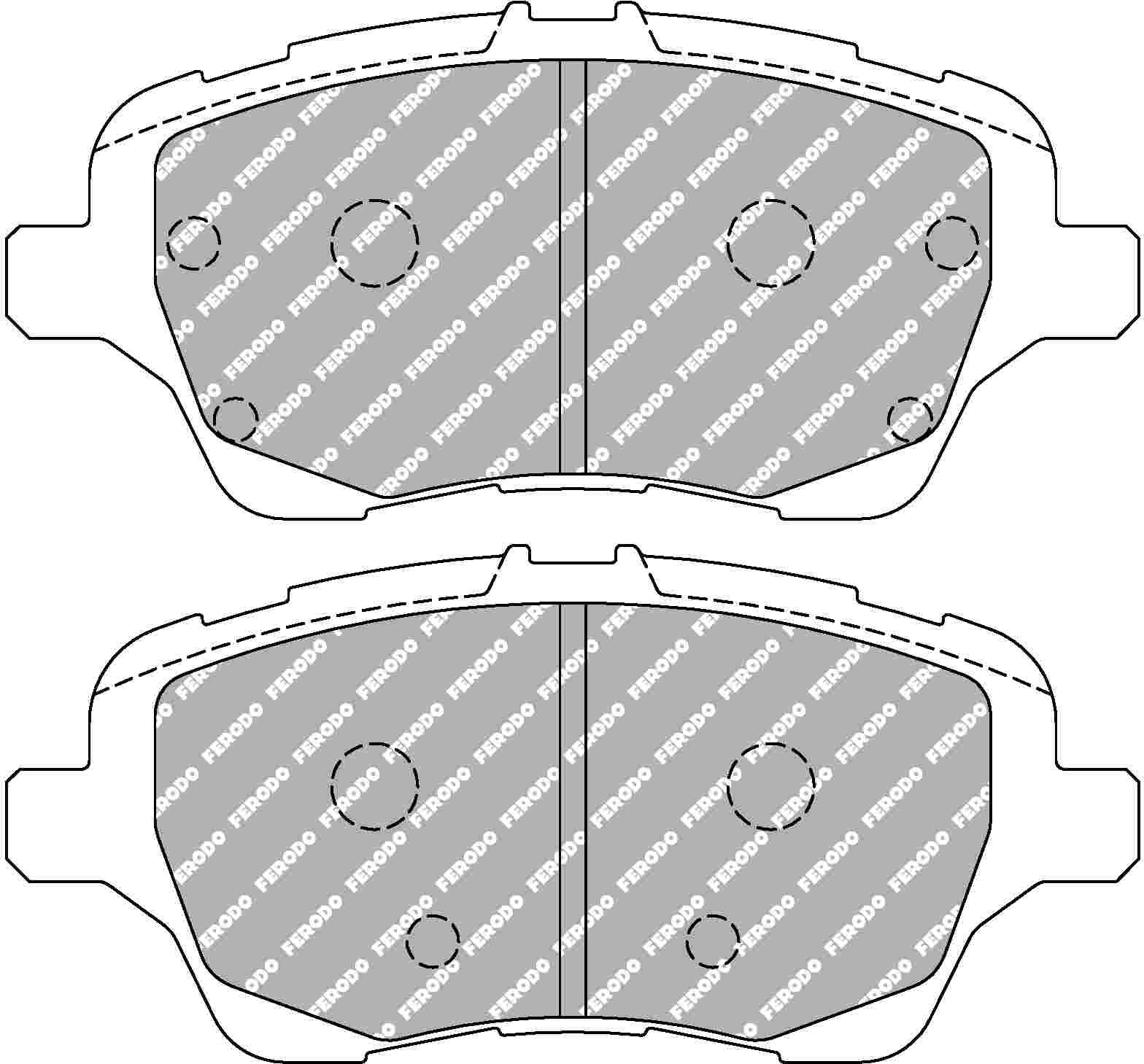 Ford Fiesta St mk6 Front Ferodo Racing Brake Pads FCP4612H DS2500