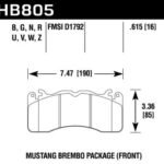 Ford Mustang GT 5.0 Front HB805B.615 Hawk Performance HPS 5.0 Brake Pads New