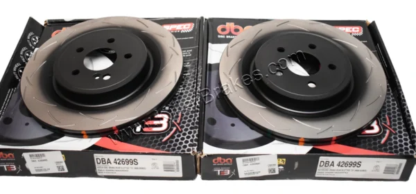 Rear Mercedes A45 AMG DBA42699S Brake Discs 330x22mm 4000 series T3 Slotted