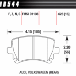 Rear Hawk Performance Brake Pads Audi TT RS 8J Rs3 8P Seat Leon Cupra 5F Perf. Pack HB544B.628 HPS 5.0 New