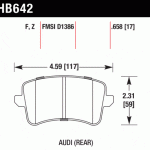 Audi S4 S5 B8 Rear HB642B.658 Hawk Performance HPS 5.0 Brake Pads NEW