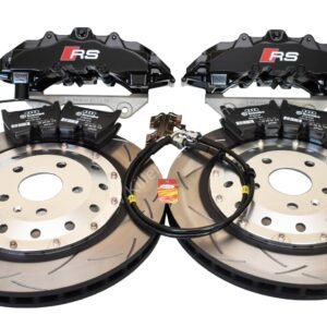 Audi RS Big Brake Upgrade Brembo 8Pot Calipers 370x32mm Round Slotted 2-piece DBA 52842SLVS Brake discs