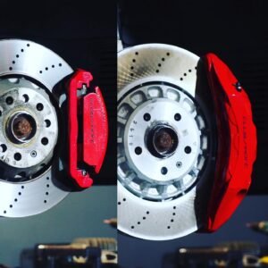 Front Audi Rsq3 F3 Brake Kit Akebono 6pot Red 374x36mm New