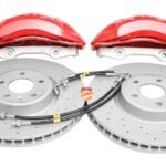 Front Audi A4 S4 A5 S5 B9 A6 C8 Red Brake Kit 6pot Akebono 350x34mm New