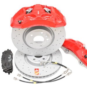 Front Audi A4 S4 A5 S5 B9 A6 C8 Red Brake Kit 6pot Akebono 350x34mm New