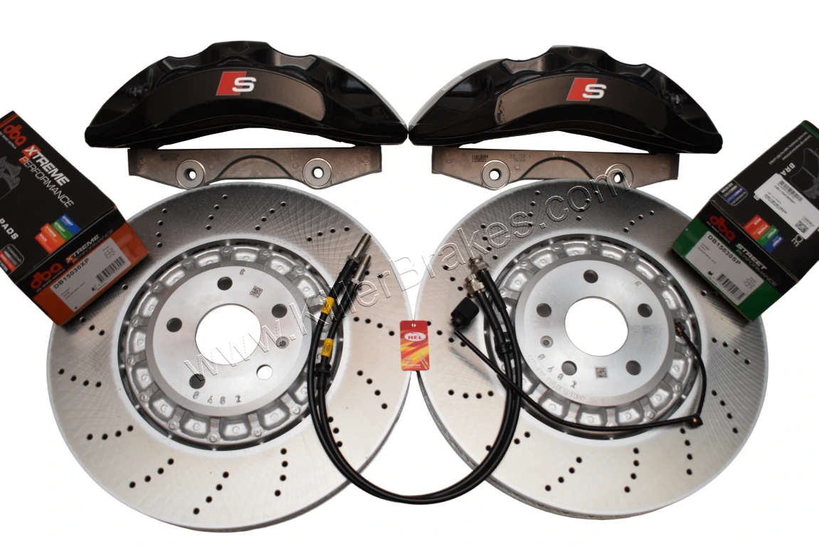 Front Audi Rsq3 F3 Brake Kit Akebono 6pot Black 374x36mm New