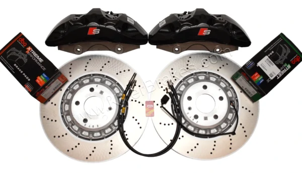 Front Audi Rsq3 F3 Brake Kit Akebono 6pot Black 374x36mm New