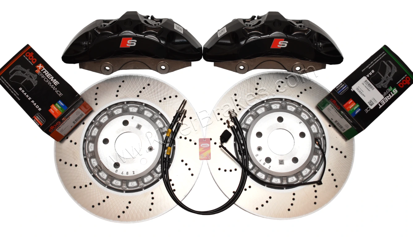 Front Audi Rsq3 F3 Brake Kit Akebono 6pot Black 374x36mm New