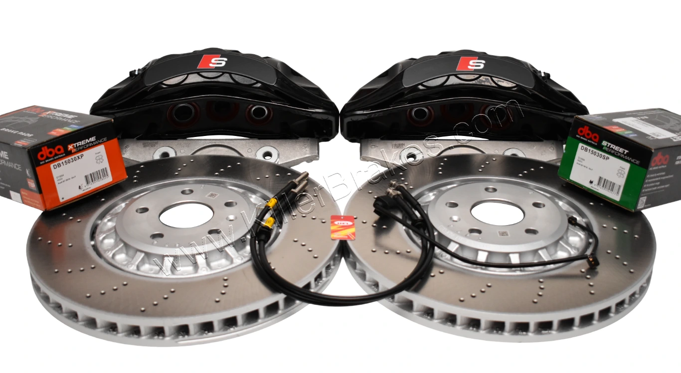 Front Audi Rsq3 F3 Brake Kit Akebono 6pot Black 374x36mm New