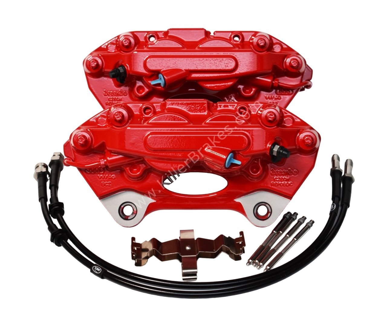 MQB Brake Kit Porsche Macan Brembo 4pot DBA 345x30mm Slotted discs NEW with color/logo options 7 MQB Brake Kit Porsche Macan Brembo 4pot DBA 345x30mm Slotted discs NEW with color/logo options Porsche Macan Brembo 4pot Calipers 95B615123F 95B615124F MQB Direct Upgrade with Lines NEW