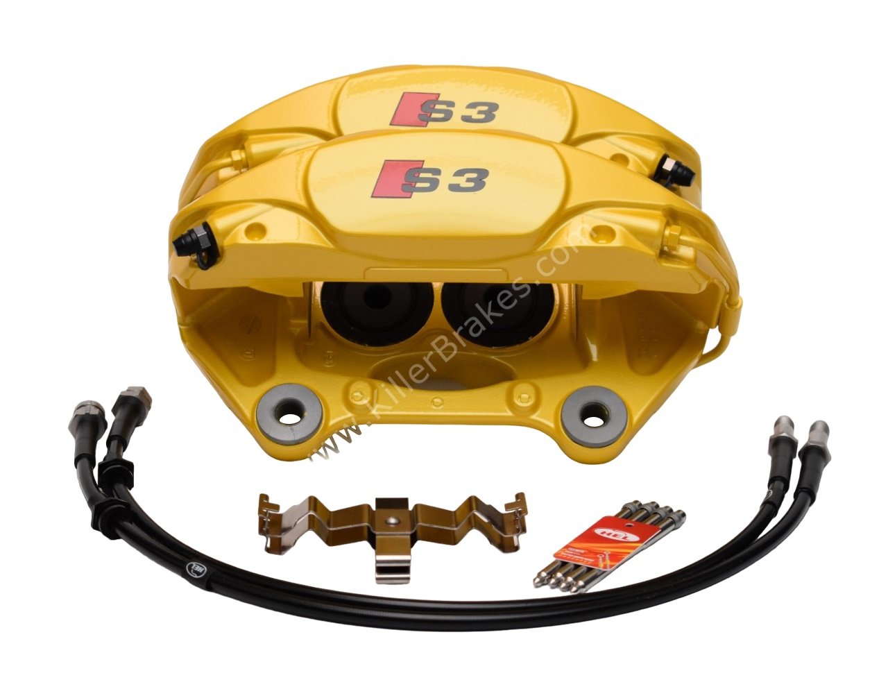 MQB Brake Kit Porsche Macan Brembo 4pot DBA 345x30mm Slotted discs NEW with color/logo options 13 MQB Brake Kit Porsche Macan Brembo 4pot DBA 345x30mm Slotted discs NEW with color/logo options Porsche Macan Brembo 4pot Calipers 95B615123F 95B615124F MQB Direct Upgrade with Lines NEW