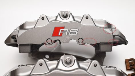 Front Audi TTRS 8S RS3 8v Ceramic Calipers 8v0615107E 8v0615108E Brembo 8pot NEW with storage signs