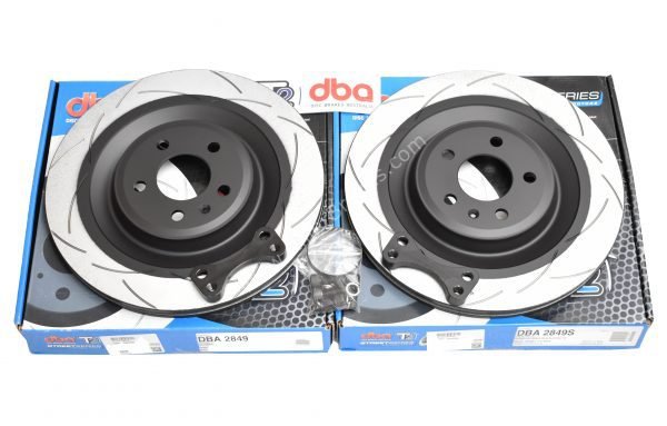 Rear brake upgrade 356x22mm DBA Slotted Brake Discs Golf 5 6 7 R20 Gti R R32 Audi S3 8v 8p