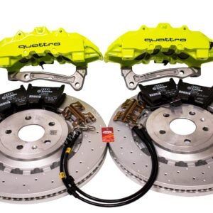 Audi TTRS 8S FL Brakes Brembo 8Pot Calipers 370x34mm Round Brake Discs Green Acid