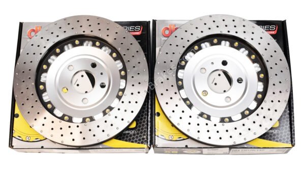 Audi TTRS 8S Brake Discs DBA 53912SLVXD 370x34mm 5000 series Fully Assembled 2-Piece Cross Drilled Dimpled