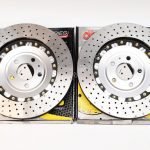 Audi TTRS 8S Brake Discs DBA 53912SLVXD 370x34mm 5000 series Fully Assembled 2-Piece Cross Drilled Dimpled