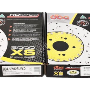 Audi TTRS 8S Brake Discs DBA 53912SLVXD 370x34mm 5000 series Fully Assembled 2-Piece Cross Drilled Dimpled