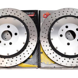 Audi TTRS 8S Brake Discs DBA 53912SLVXD 370x34mm 5000 series Fully Assembled 2-Piece Cross Drilled Dimpled