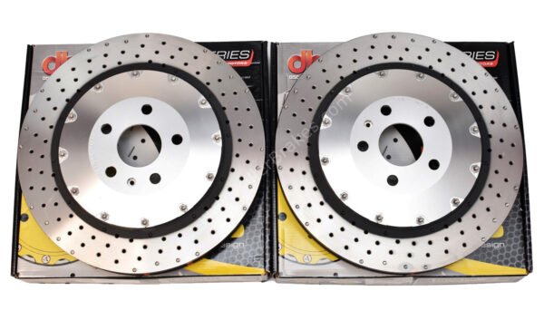 Audi TTRS 8S Brake Discs DBA 53912SLVXD 370x34mm 5000 series Fully Assembled 2-Piece Cross Drilled Dimpled