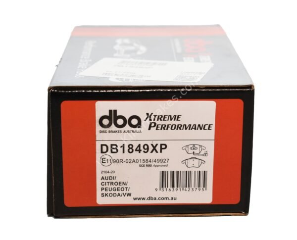 Front Golf 5 6 Scirocco DBA Brake Pads DB1849XP Xtreme Performance ECE R90 certified