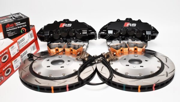 Audi TTRS 8S Big Brake Upgrade Brembo 8Pot Calipers 370x34mm Slotted 2-piece DBA 53912SLVS