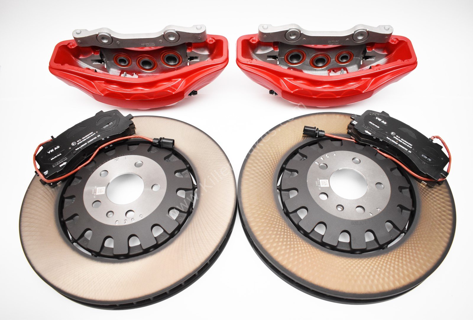 Front Audi Sq7 4M Brake Kit 6piston Red Akebono 400x38mm