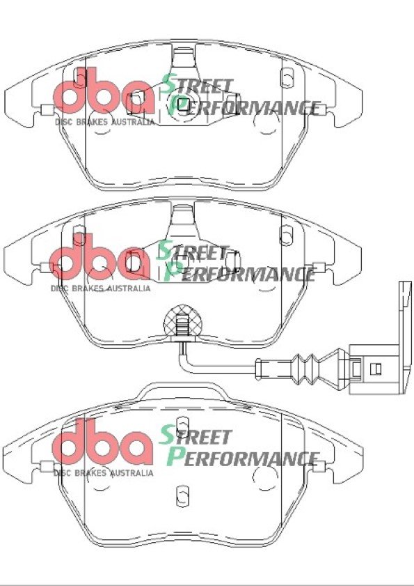 Front Golf 5 6 Scirocco DBA Brake Pads DB1849SP Street Performance