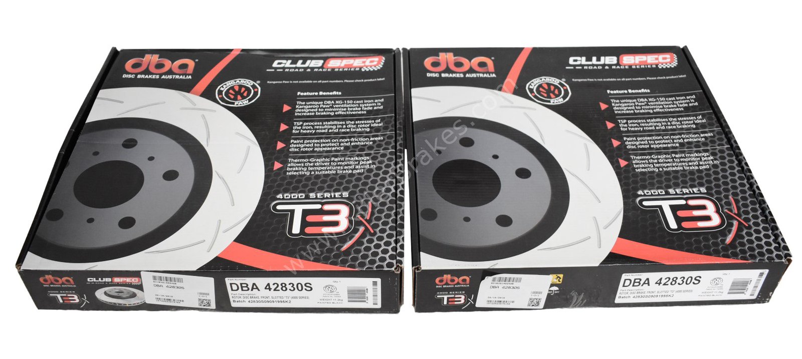 Front DBA42830S Brake Discs 340x30mm 4000 series T3 Slotted New