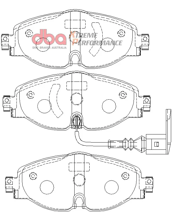 Front Golf 7 Audi A3 8v DBA Brake Pads DB2383XP Xtreme Performance