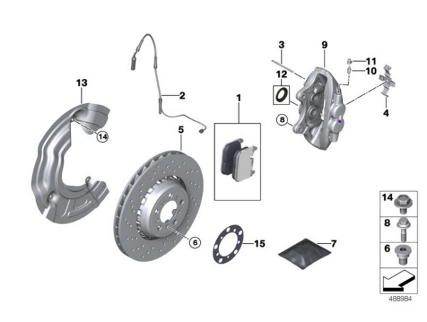 Front BMW M2 F87 M3 F80 M4 F82 DBA 53298SLVS Brake Discs 380x30mm