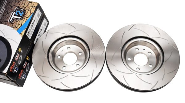 Front DBA 3016S Slotted T2 Brake Discs Audi S4 S5 B9 Audi A6 C8 350x34mm