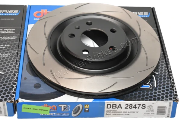 Rear Audi S4 S5 B8 B9 DBA2847S Brake Discs 330x22mm Street T2 Slotted New