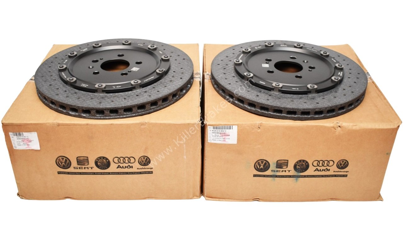 Audi RS7 4G Rear Brake Discs Ceramic 4G8615601C 4G8615601D 4G8615602C 4G8615602D New
