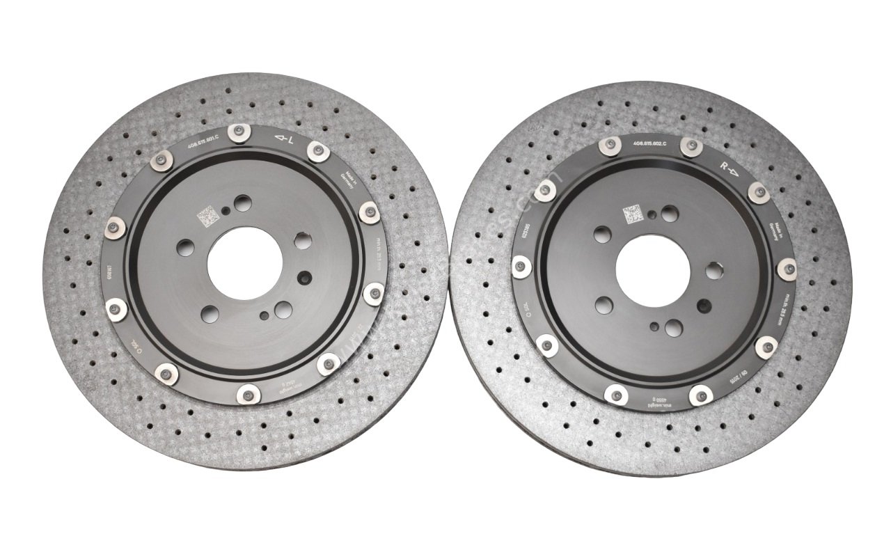 Audi RS7 4G Rear Brake Discs Ceramic 4G8615601C 4G8615601D 4G8615602C 4G8615602D New